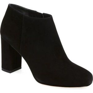 NWOT Via Spiga 'Silvie' Block Heel Bootie Black Suede Sz 7.5